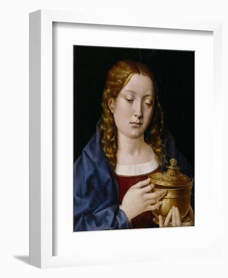 Catherine of Aragon as the Magdalene (Oil on Oak Panel)-Michiel Sittow-Framed Giclee Print