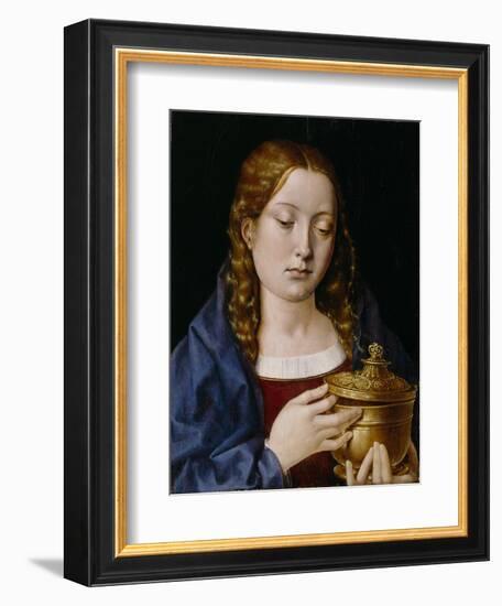 Catherine of Aragon as the Magdalene (Oil on Oak Panel)-Michiel Sittow-Framed Giclee Print