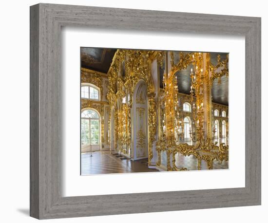 Catherine Palace, Pushkin-Tsarskoye Selo, Saint Petersburg, Russia-Walter Bibikow-Framed Photographic Print