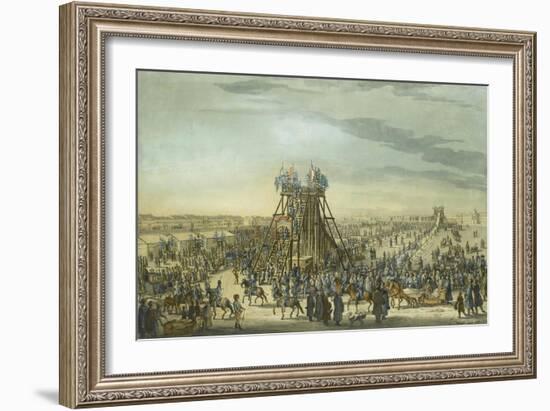 Catherine the Great Visiting the Ice Mountain in Saint Petersburg, 1788-Benjamin Paterssen-Framed Giclee Print