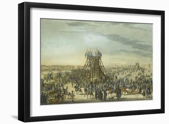 Catherine the Great Visiting the Ice Mountain in Saint Petersburg, 1788-Benjamin Paterssen-Framed Giclee Print