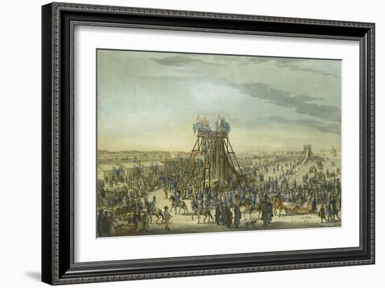 Catherine the Great Visiting the Ice Mountain in Saint Petersburg, 1788-Benjamin Paterssen-Framed Giclee Print