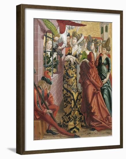 Catherine Visited in Prison by Maxentius's Wife-Friedrich Pacher-Framed Giclee Print