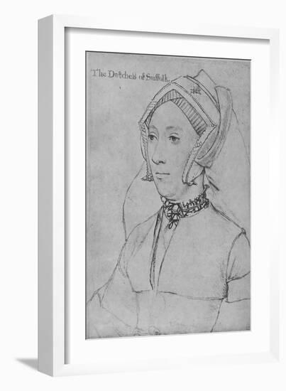 'Catherine Willoughby', c1532-1543 (1945)-Hans Holbein the Younger-Framed Giclee Print