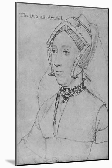 'Catherine Willoughby', c1532-1543 (1945)-Hans Holbein the Younger-Mounted Giclee Print