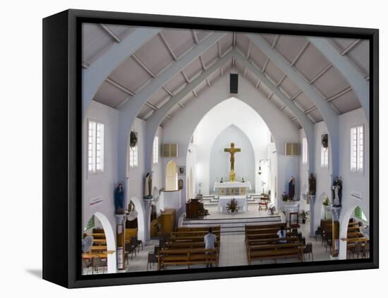 Catholic Church, Philipsburg, St. Maarten, Netherlands Antilles, Leeward Islands, West Indies-Richard Cummins-Framed Premier Image Canvas