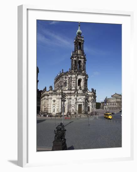 Catholic Hofkirche (Kathedrale St.Trinitatis) (St.Trinity Cathedral), Dresden, Saxony, Germany-null-Framed Photographic Print