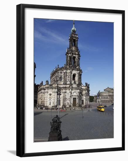 Catholic Hofkirche (Kathedrale St.Trinitatis) (St.Trinity Cathedral), Dresden, Saxony, Germany-null-Framed Photographic Print