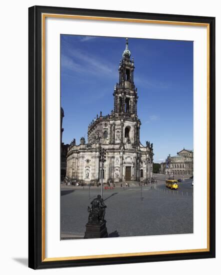 Catholic Hofkirche (Kathedrale St.Trinitatis) (St.Trinity Cathedral), Dresden, Saxony, Germany-null-Framed Photographic Print