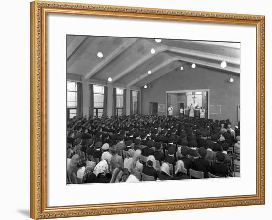 Catholic School Mass, South Yorkshire, 1967-Michael Walters-Framed Photographic Print