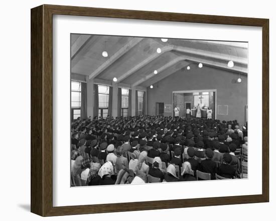 Catholic School Mass, South Yorkshire, 1967-Michael Walters-Framed Photographic Print