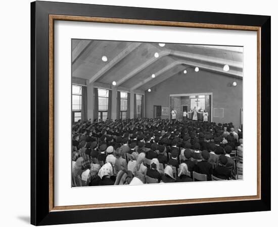 Catholic School Mass, South Yorkshire, 1967-Michael Walters-Framed Photographic Print