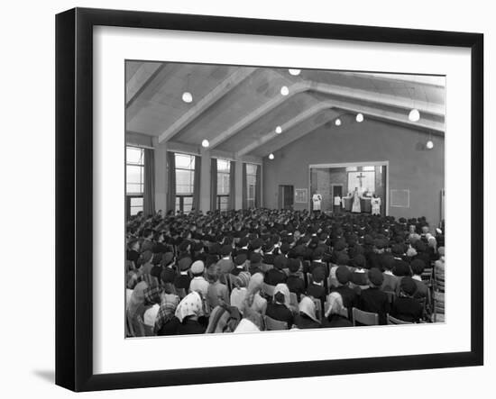 Catholic School Mass, South Yorkshire, 1967-Michael Walters-Framed Photographic Print