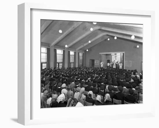 Catholic School Mass, South Yorkshire, 1967-Michael Walters-Framed Photographic Print