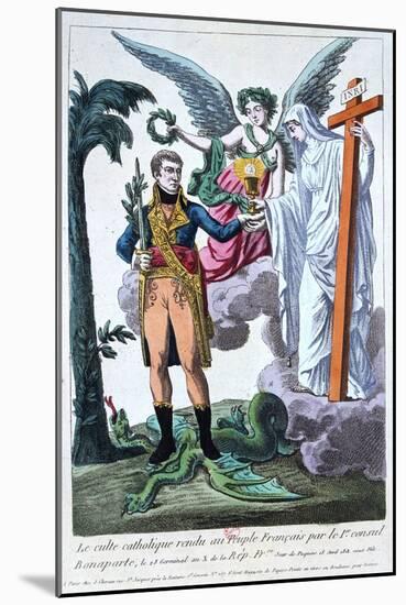 Catholic Worship Returned to the French People by 1st Consul Bonaparte, 19th Century-null-Mounted Giclee Print