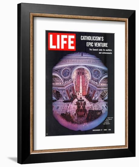 Catholicism's Epic Venture, Ending Assembly at Vatican II Ecumenical Council, December 17, 1965-Ralph Crane-Framed Photographic Print