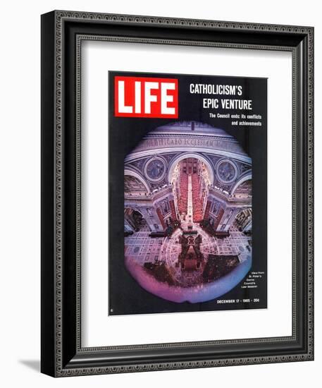 Catholicism's Epic Venture, Ending Assembly at Vatican II Ecumenical Council, December 17, 1965-Ralph Crane-Framed Photographic Print