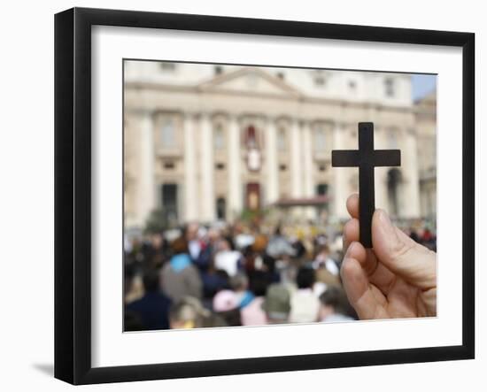 Catholics at St. Peter's, Vatican, Rome, Lazio, Italy, Europe-Godong-Framed Photographic Print