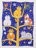 Five Christmas Cats-Cathy Baxter-Giclee Print