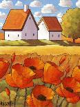 Sunflower & Cottages Scenic View-Cathy Horvath-Buchanan-Giclee Print