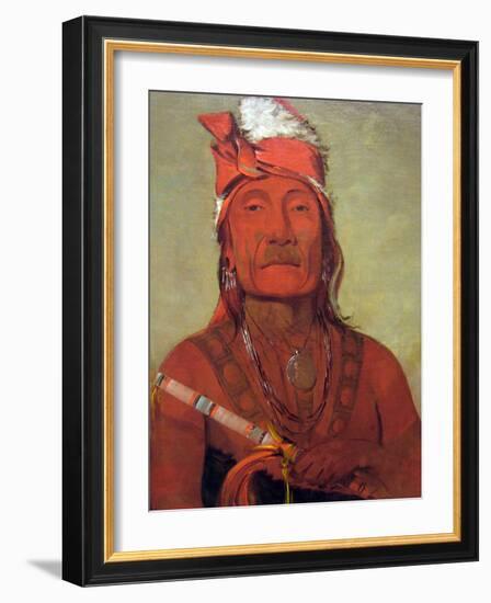 Catlin Native American With Tomahawk-Catlin-Framed Art Print