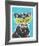 Catnip-Print Mafia-Framed Serigraph