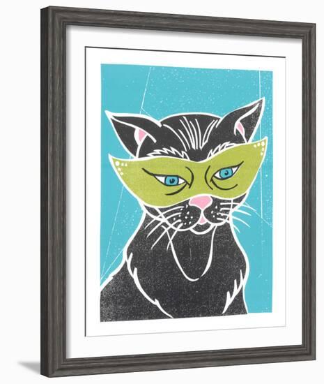 Catnip-Print Mafia-Framed Serigraph