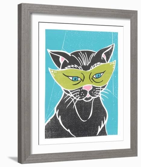 Catnip-Print Mafia-Framed Serigraph