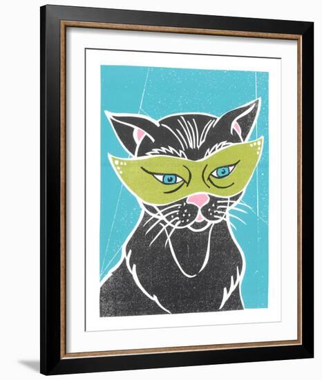 Catnip-Print Mafia-Framed Serigraph