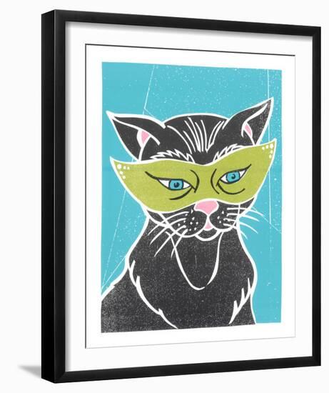 Catnip-Print Mafia-Framed Serigraph