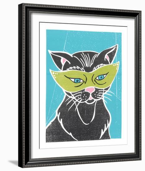 Catnip-Print Mafia-Framed Serigraph