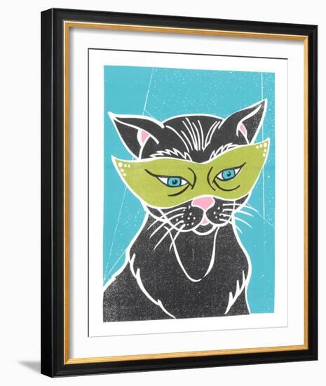 Catnip-Print Mafia-Framed Serigraph