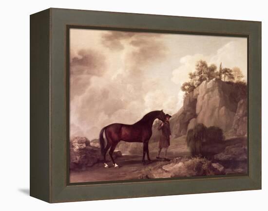 "Cato" and Groom-George Stubbs-Framed Premier Image Canvas