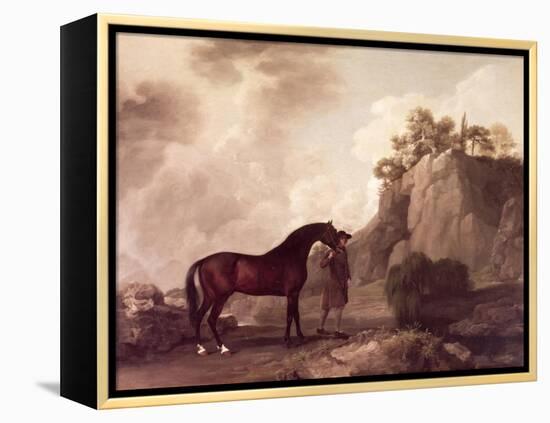 "Cato" and Groom-George Stubbs-Framed Premier Image Canvas