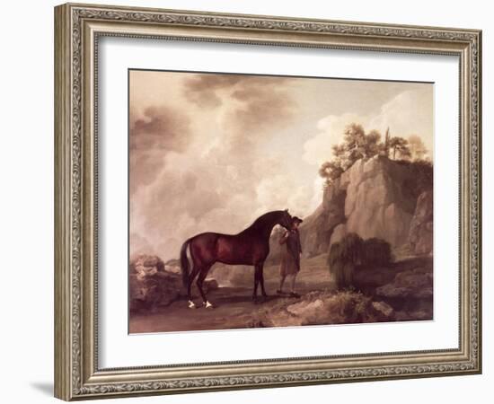 "Cato" and Groom-George Stubbs-Framed Giclee Print