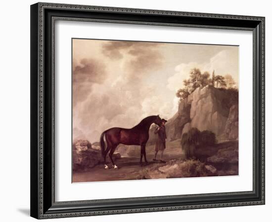 "Cato" and Groom-George Stubbs-Framed Giclee Print