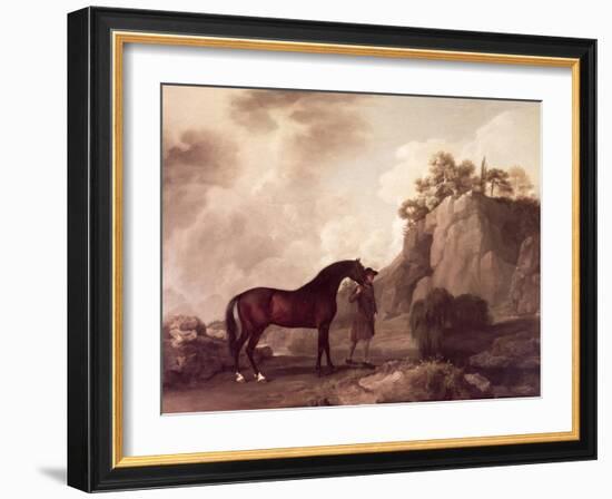 "Cato" and Groom-George Stubbs-Framed Giclee Print