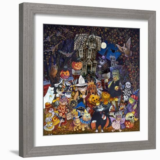 Cats and Dogs Halloween-Bill Bell-Framed Giclee Print