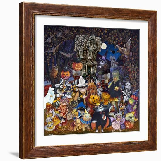 Cats and Dogs Halloween-Bill Bell-Framed Giclee Print