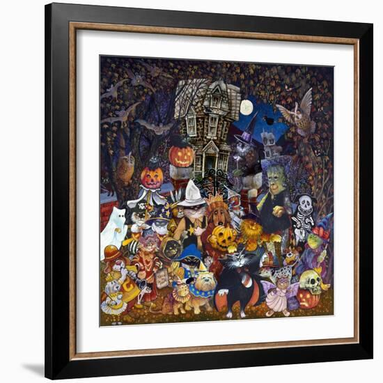 Cats and Dogs Halloween-Bill Bell-Framed Giclee Print