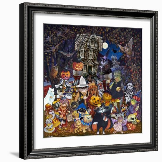 Cats and Dogs Halloween-Bill Bell-Framed Giclee Print