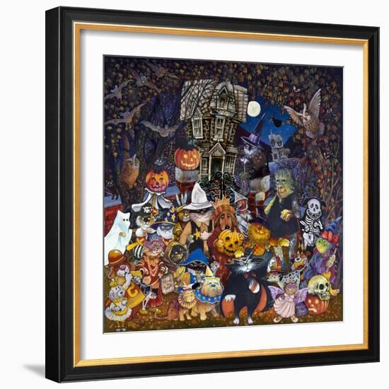 Cats and Dogs Halloween-Bill Bell-Framed Giclee Print