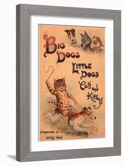 Cats and Dogs Illustrations Louis Wain, UK, 1910-null-Framed Giclee Print