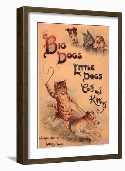 Cats and Dogs Illustrations Louis Wain, UK, 1910-null-Framed Giclee Print