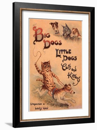 Cats and Dogs Illustrations Louis Wain, UK, 1910-null-Framed Giclee Print