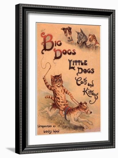 Cats and Dogs Illustrations Louis Wain, UK, 1910-null-Framed Giclee Print