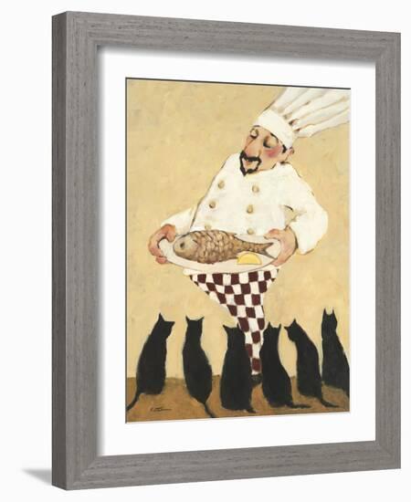 Cats and Fish-Carole Katchen-Framed Art Print