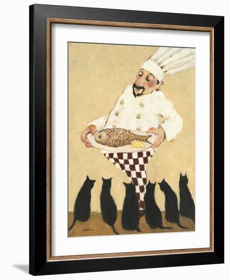 Cats and Fish-Carole Katchen-Framed Art Print