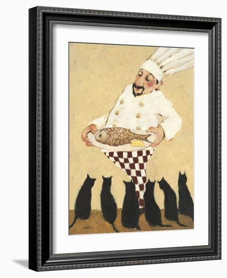 Cats and Fish-Carole Katchen-Framed Art Print