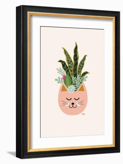 Cats and Plants-Annie Bailey Art-Framed Art Print